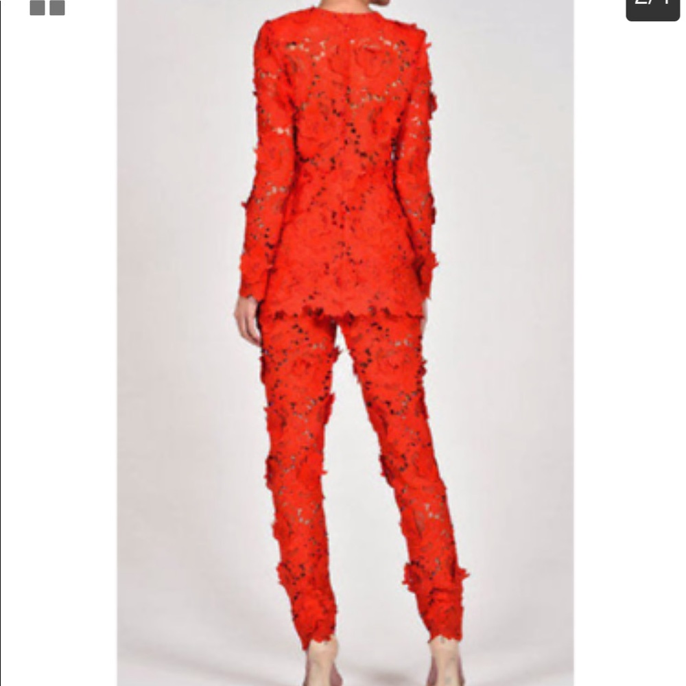 Trade With Stylestarlet  - The Dolls House Fashion Floria Trousers Suit Red - Picture 2 of 4